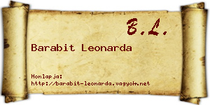 Barabit Leonarda névjegykártya
